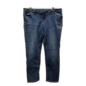 Kut from the Kloth Jeans Womens 16 S Mid Rise Dark Wash Straight Leg Denim 36x29